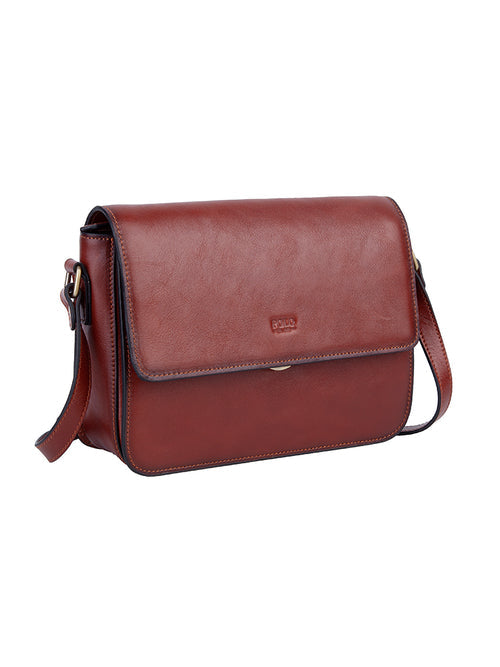 Polo Vega Brown Flapover Sling Bag