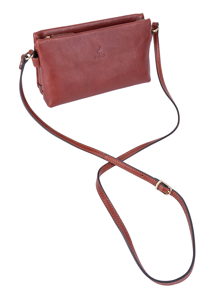 Polo Vega Small Sling Bag In Brown