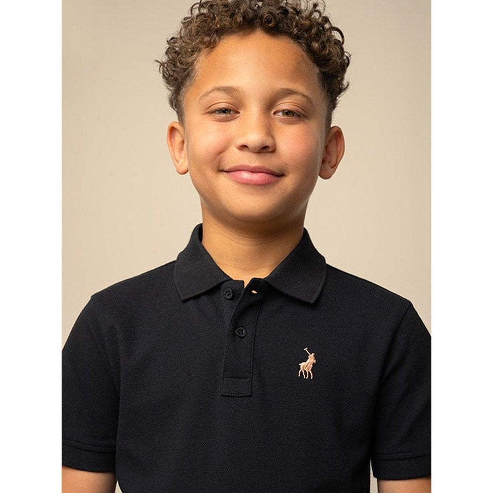 Polo Boys Short Sleeves Austin Golfer In Black