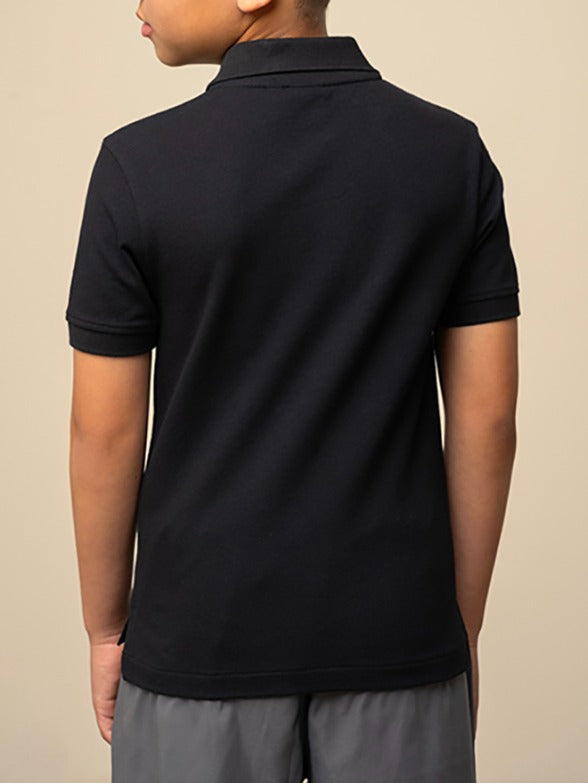 Polo Boys Austin Short Sleeve Golfer In Black