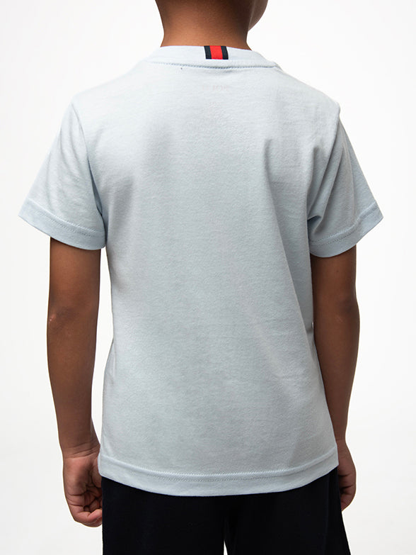 Polo Boys Cory Crested Short Sleeve T-shirt In Sky Blue