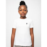Polo Girls Short Sleeves Kelly T-Shirt In White