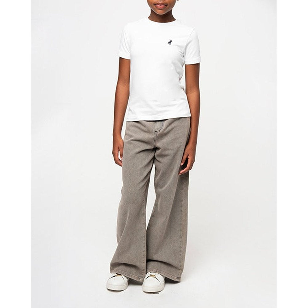 Polo Girls Short Sleeves Kelly T-Shirt In White
