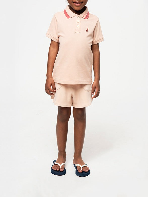 Polo Girls Asheligh Fashion Golfer In Dusty Pink
