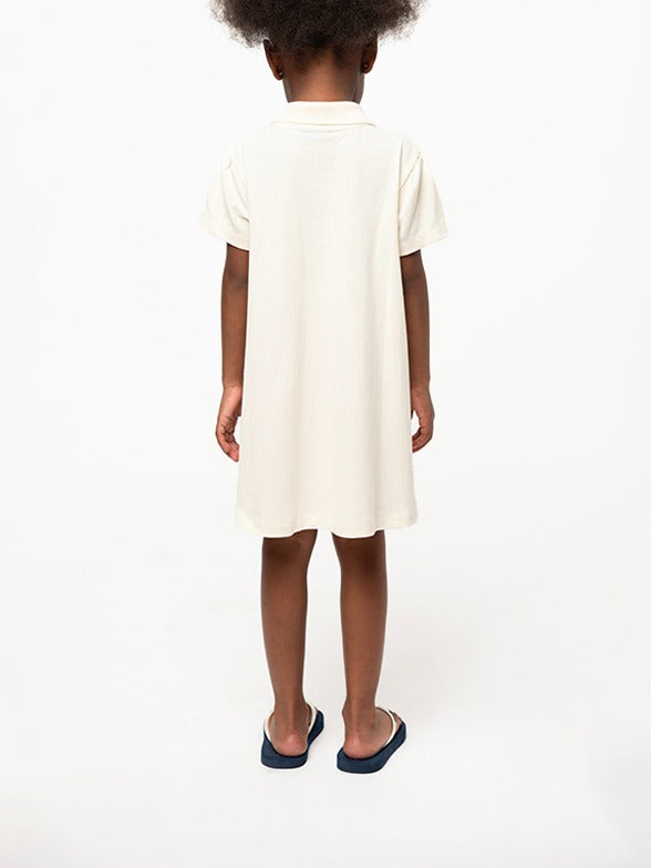 Polo Girls Georgia Short Sleeve Golfer Dress In Sand