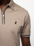 Polo Mens 1/4 Zip Golfer In Camel