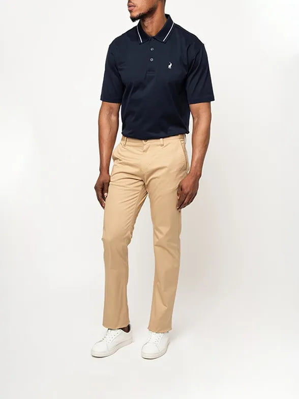 Polo Mens Milan Straight Leg Chino In Khaki