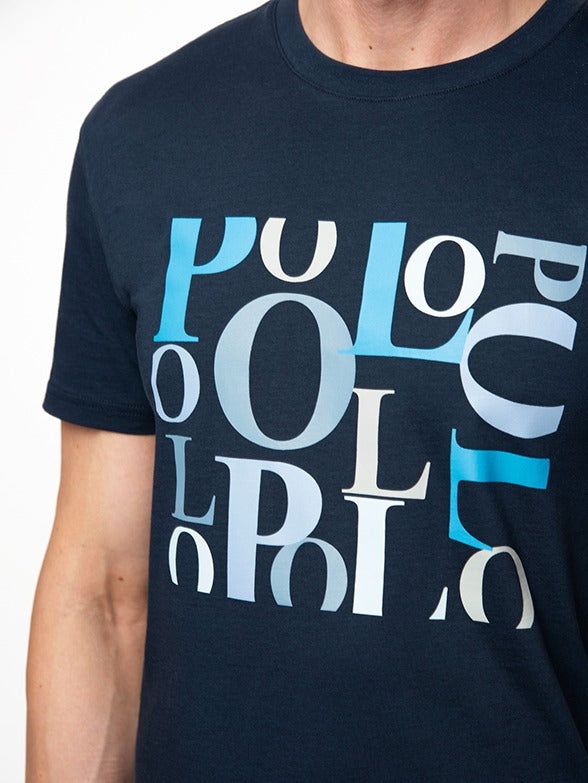Polo Mens Logo Printed Short Sleeves T-Shirt Navy