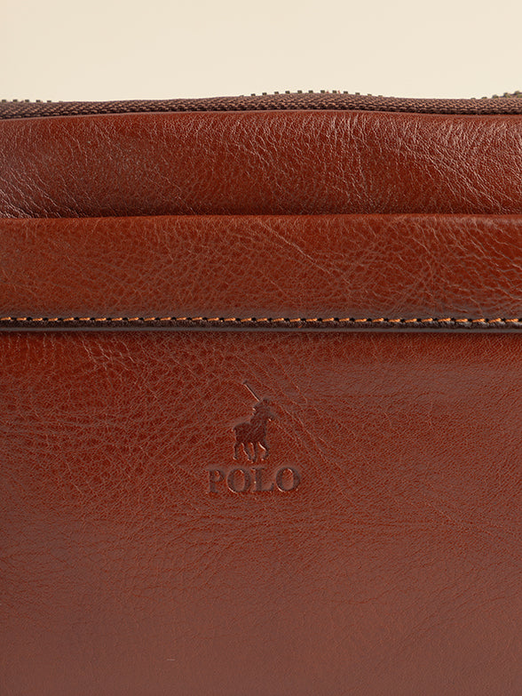 Polo Vega Double Zip Sling  Brown