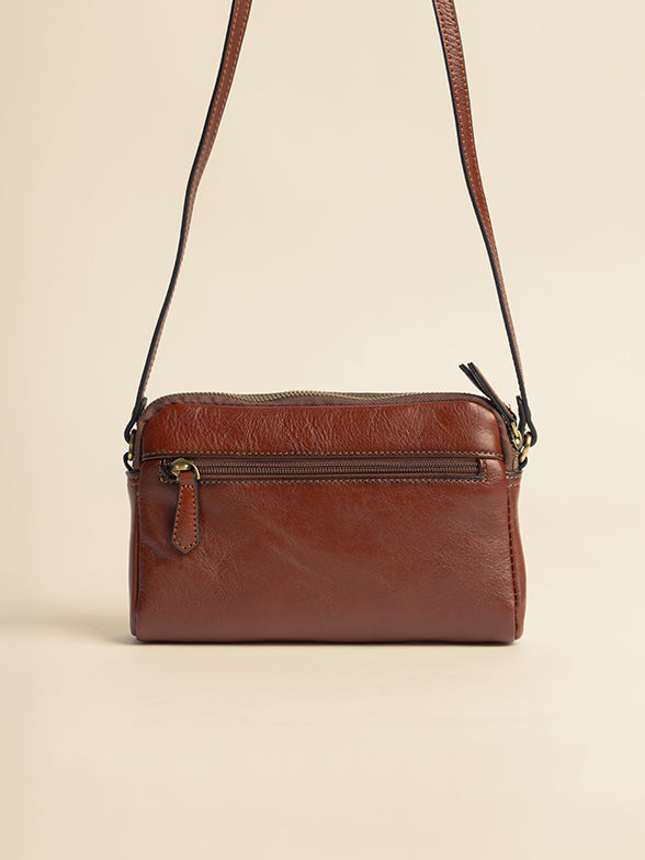 Polo Vega Double Zip Sling  Brown