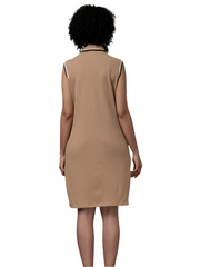 Polo Wmn 0049034 Zizi Sl Golfer Dress Taupe