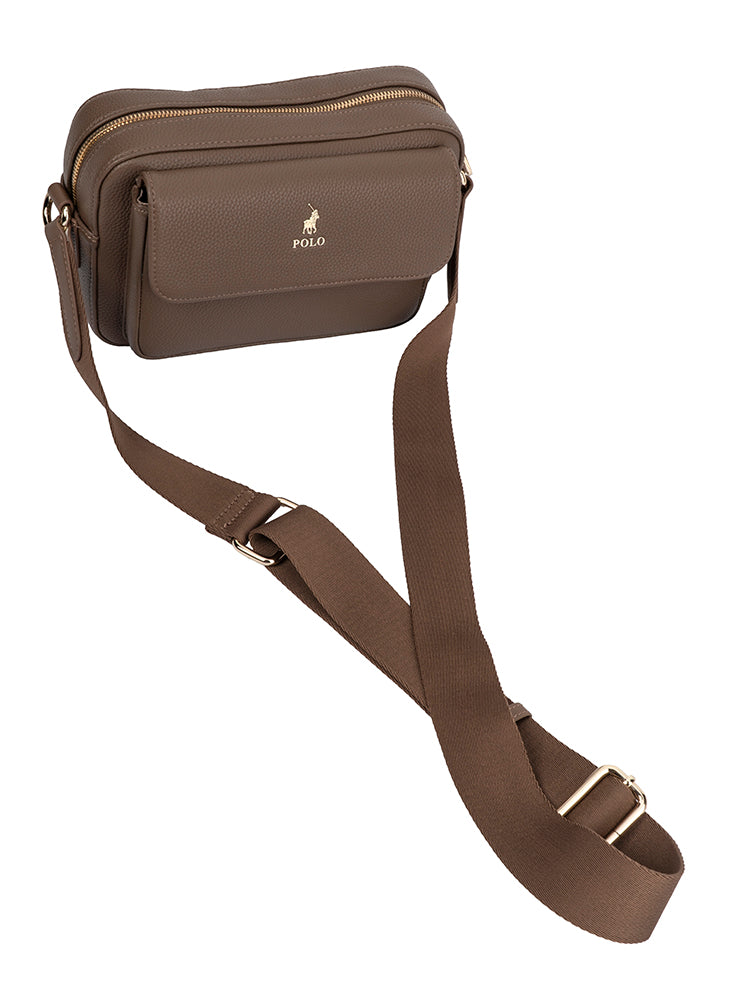 Polo Lyon Camera Bag With Front Pocket Taupe - One Size