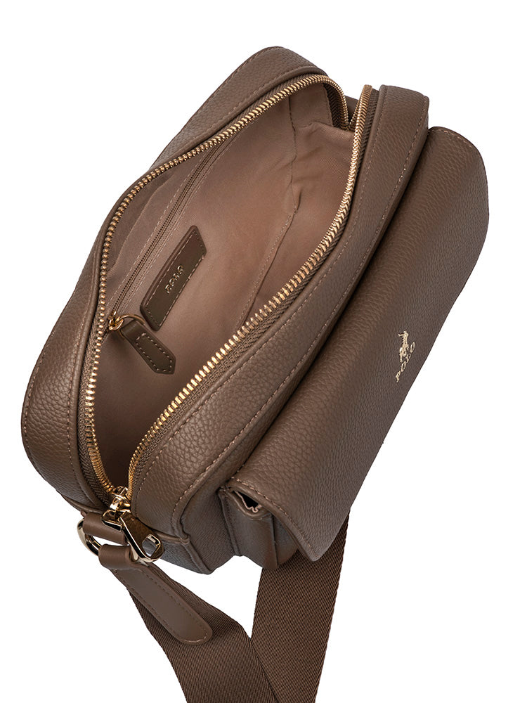 Polo Lyon Camera Bag With Front Pocket Taupe - One Size