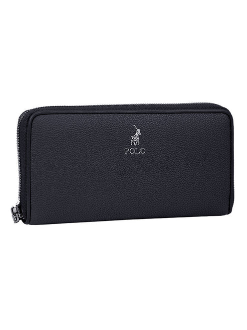 Polo Lyon Zip Around Purse Black