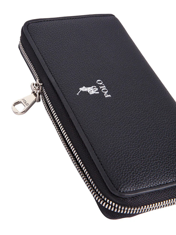 Polo Lyon Zip Around Purse Black
