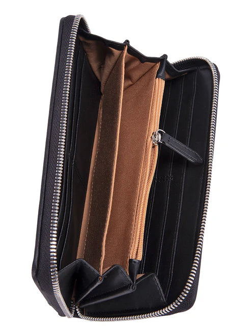 Polo Lyon Zip Around Purse Black