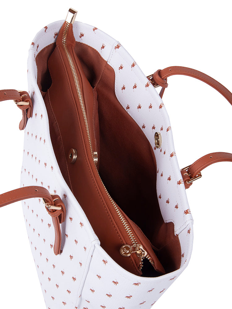 Polo Iconic Medium Tote New Smaller White