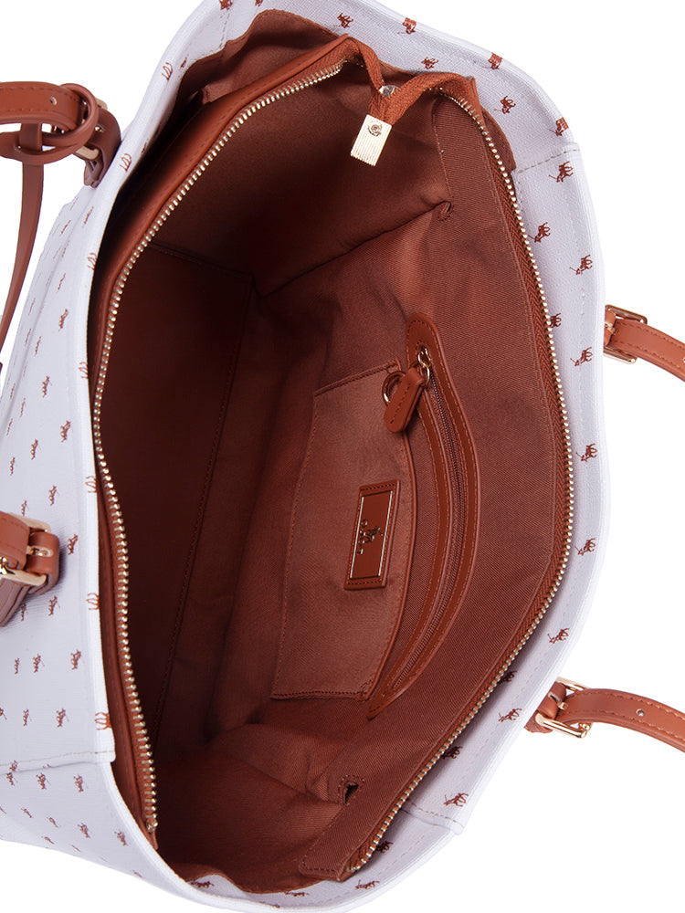 Polo Iconic Medium Tote New Smaller White