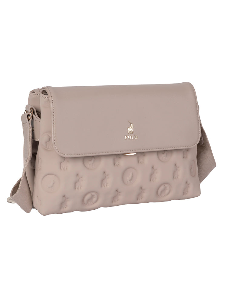 Polo Womens Halo Flapover Multi Sling Bag In Cashmere