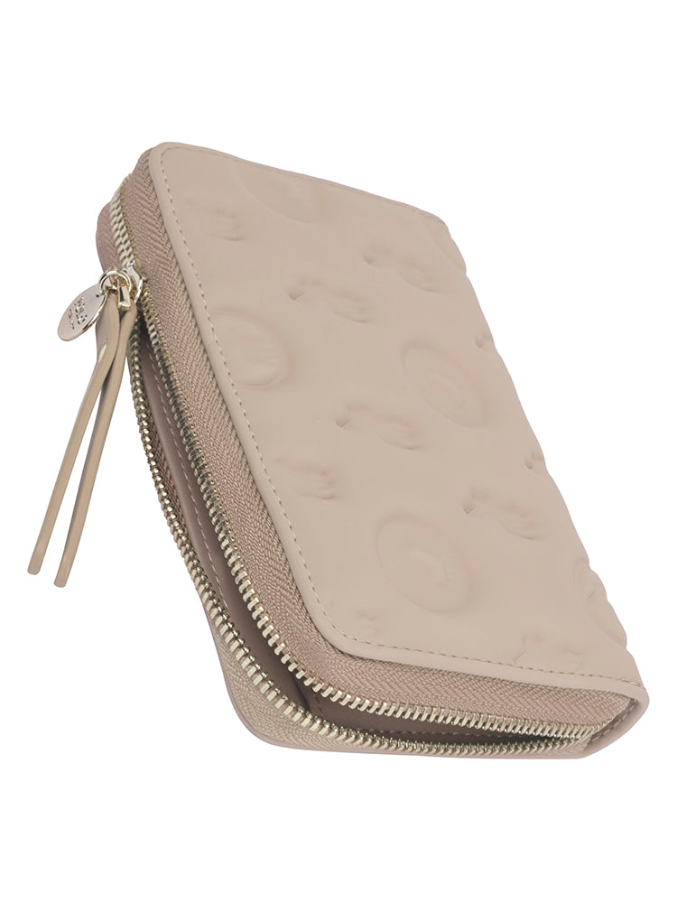 Polo Womens Halo Smalls Medium Zip Around Purse In Cashmere