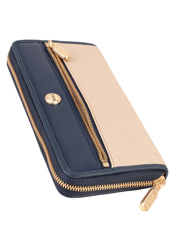 Polo Clifton Small Zip Around Purse  Navy