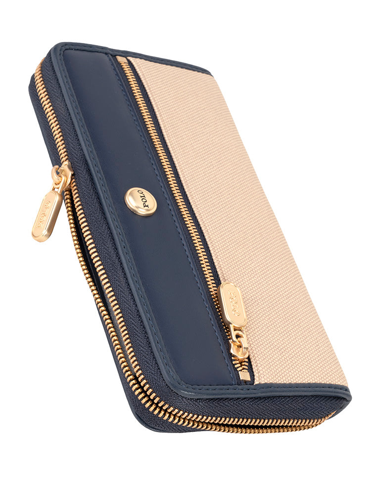 Polo Clifton Small Zip Around Purse  Navy