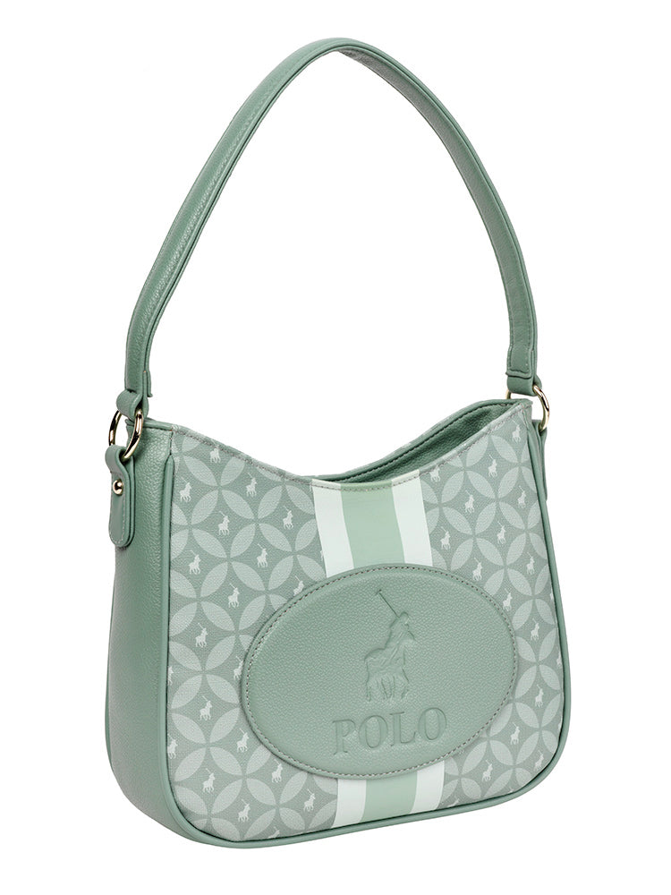 Polo Porter Hobo Crossbody Bag In Matcha