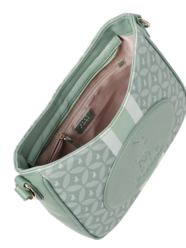 Polo Porter Hobo Crossbody Bag In Matcha