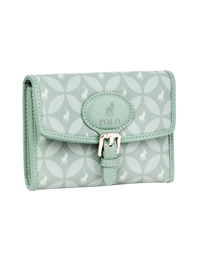 Polo Womens Ported Compact Trifold Purse In Macha