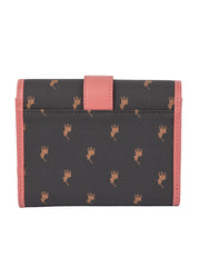 Polo Kelsey Small Medium Trifold Purse In Brown