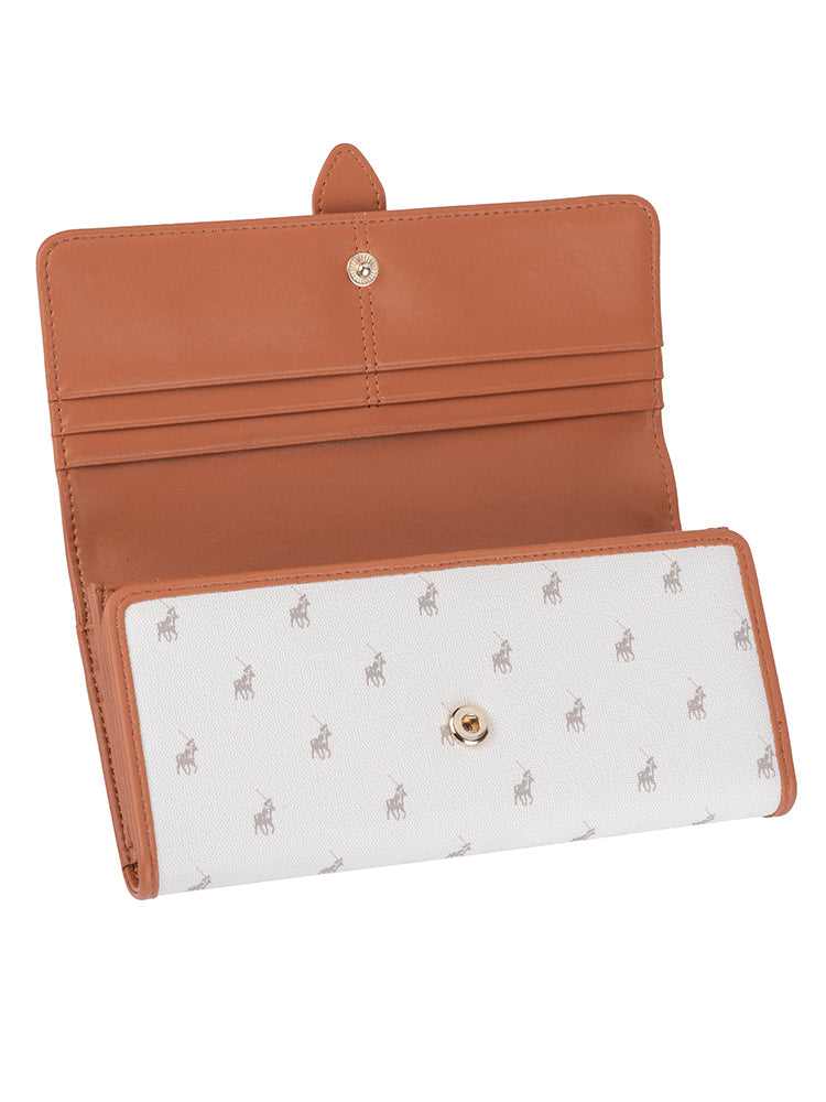 Polo Kelsey Small Trifold Purse In Cream