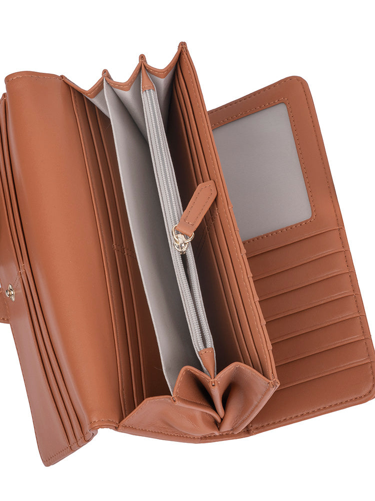 Polo Kelsey Small Trifold Purse In Cream