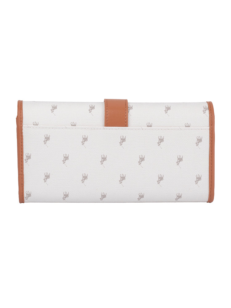 Polo Kelsey Small Trifold Purse In Cream