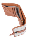 Polo Kelsey Small Medium Trifold Purse In Cream