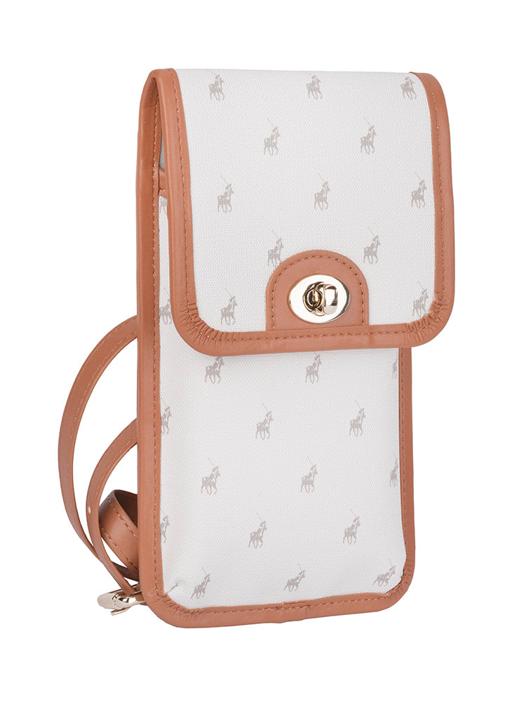 Polo Kelsey Small Phone Pouch Sling Purse In Brown