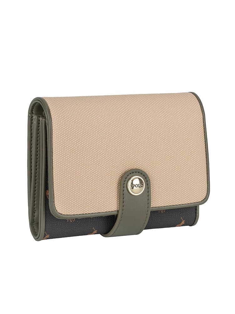 Polo Palma Smalls Medium Trifold Purse Olive