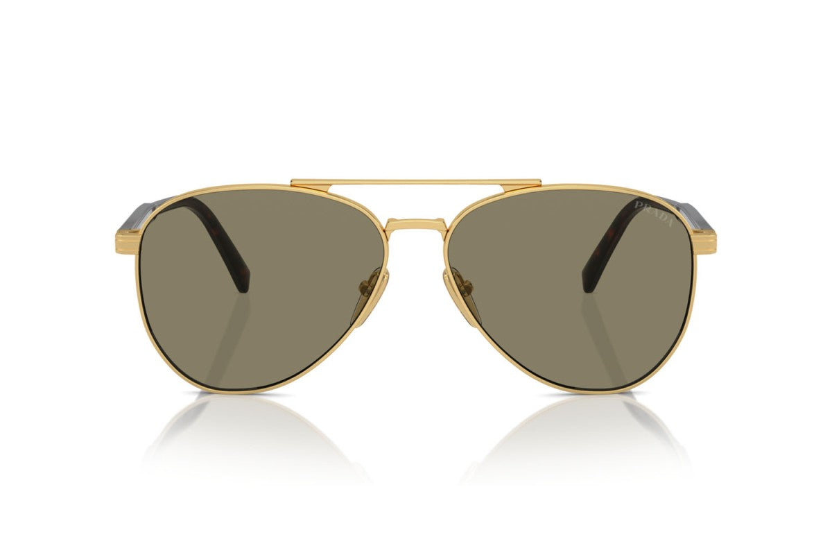 Prada Unisex Sunglasses In Havana & Gold