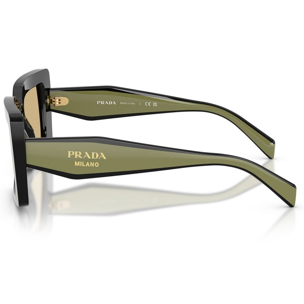 Prada Womens Sunglasses In Black And Green