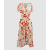 Pringle Irene Printed Wrap Midi Dress In Multi