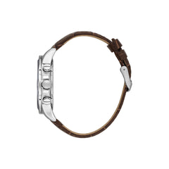 Daniel Klein Mens Watch In Silver & Brown