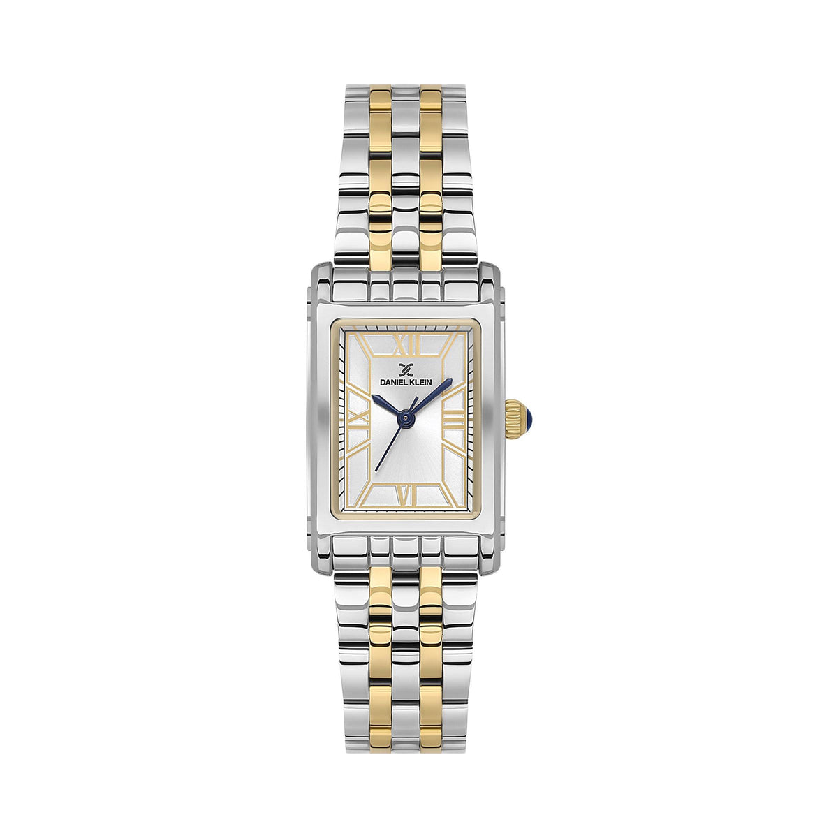 Danile Klein Womens Rectangular Watch In Silver & Gold
