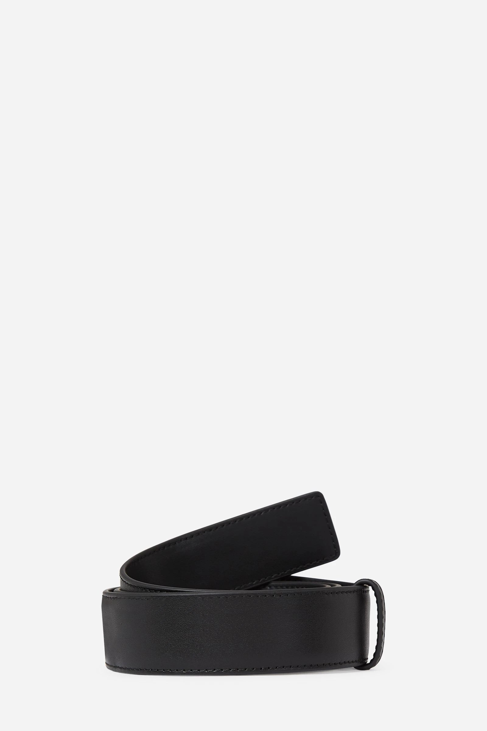 Karl Lagerfeld Mens K/Plak Leather Belt In Black