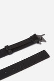Karl Lagerfeld Mens K/Plak Leather Belt In Black