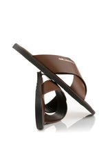 Karl Lagerfeld Kastor Iii Kross Strap Sandal Dark Brown