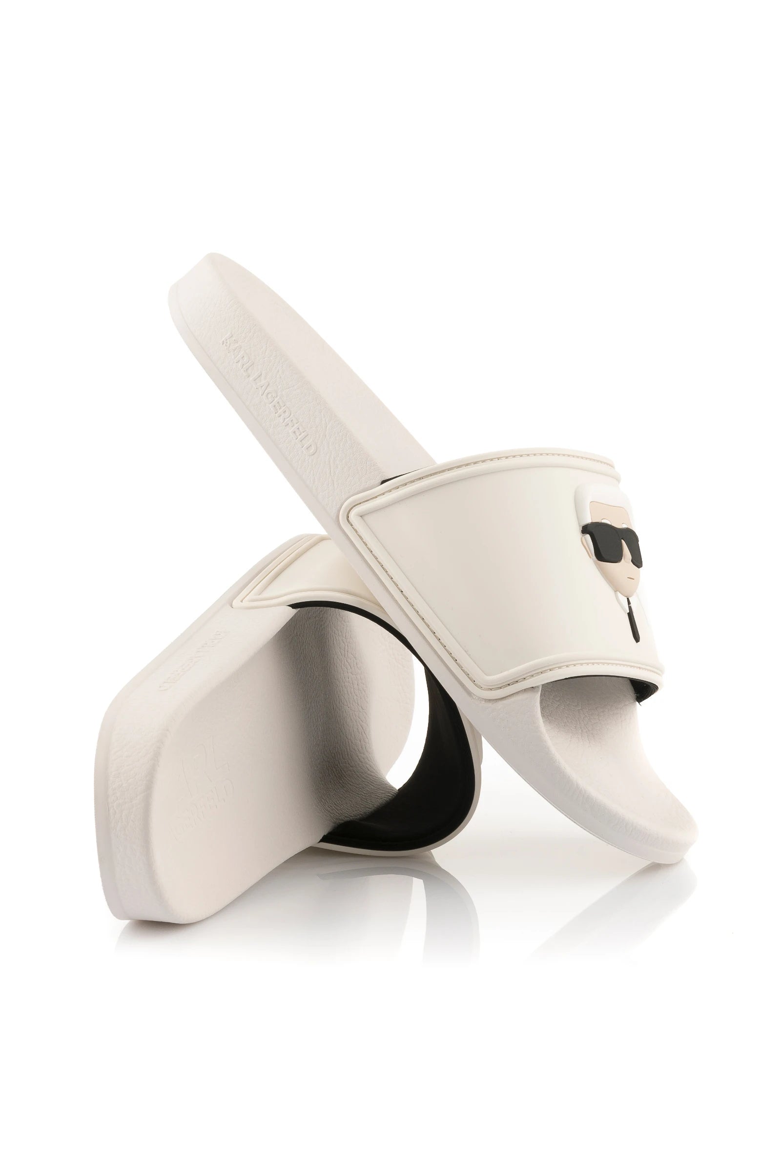 Karl Lagerfeld Mens Kondo Karl Nft Slide Off White