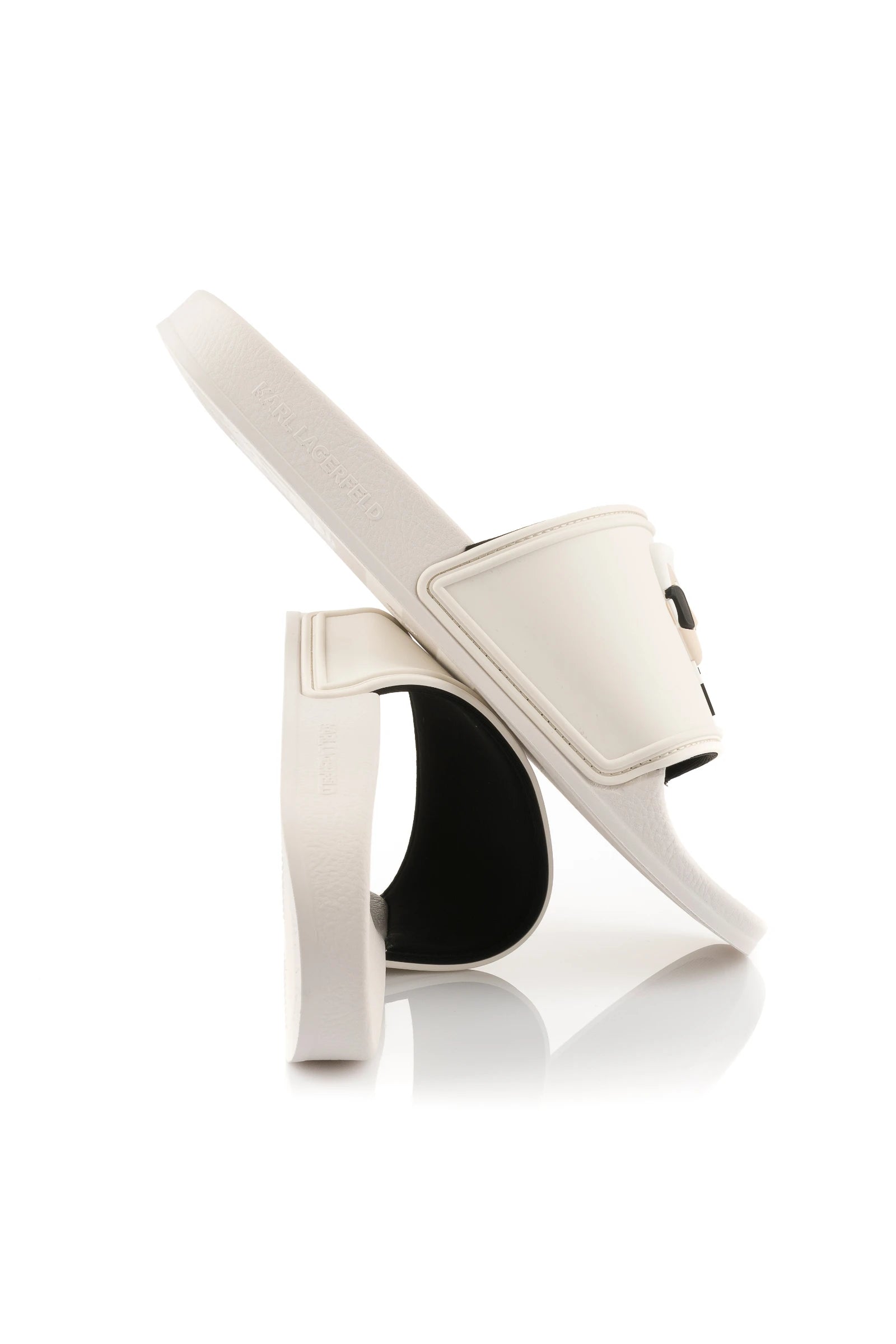 Karl Lagerfeld Mens Kondo Karl Nft Slide Off White