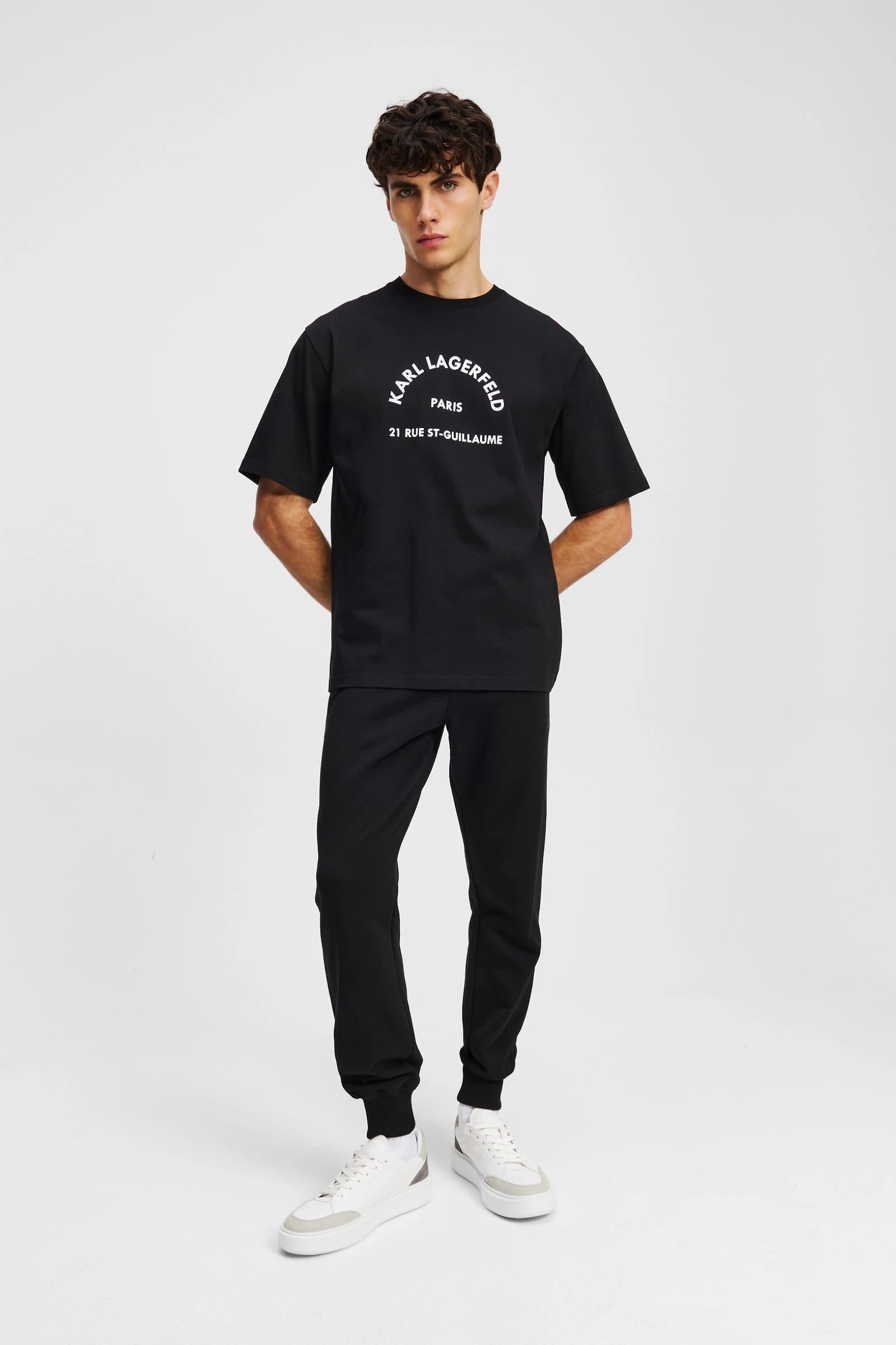 Karl Lagerfeld Mens RSG Relax Fit T-Shirts In Black