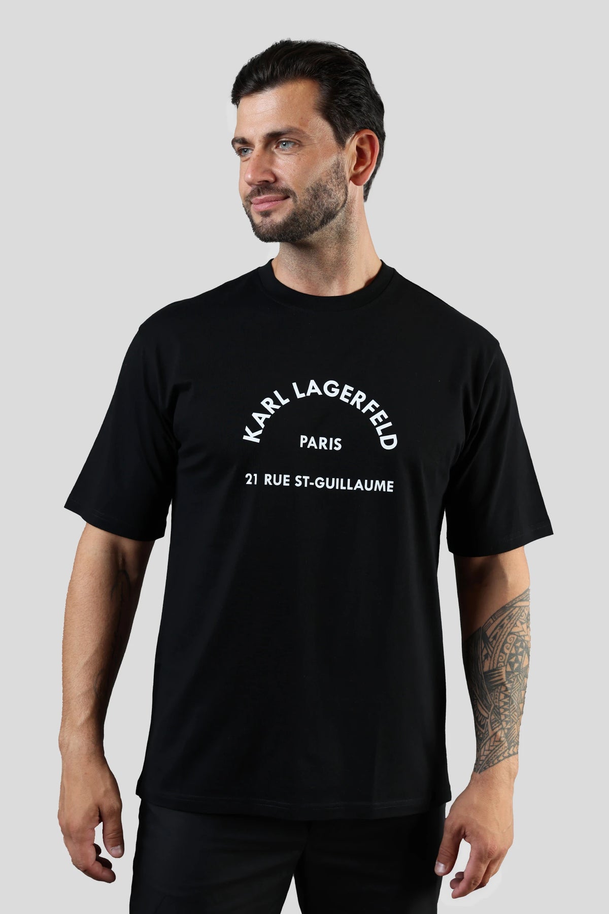 Karl Lagerfeld Mens RSG Relax Fit T-Shirts In Black