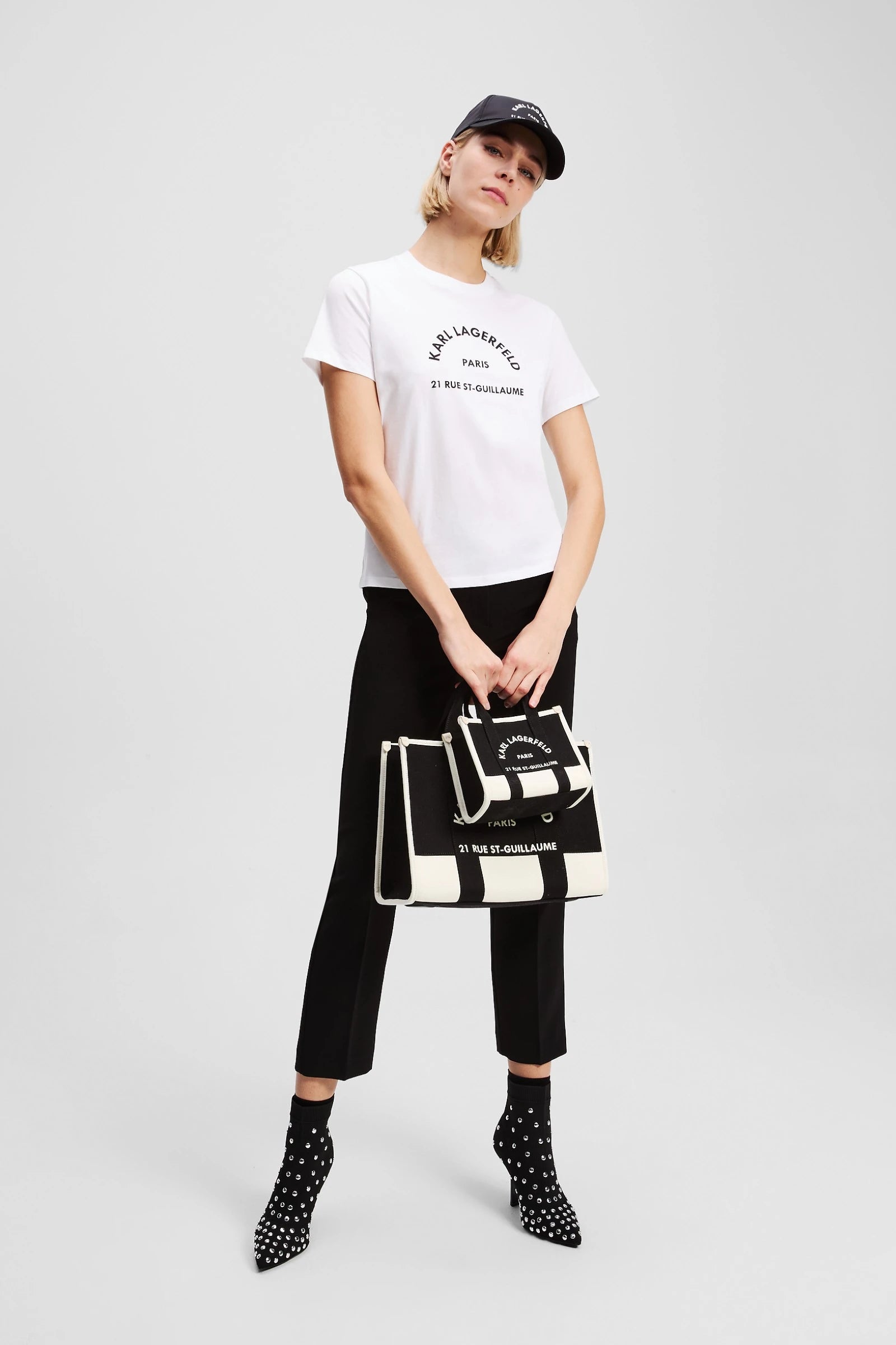 Karl Lagerfeld Womens RSG T-Shirts In White
