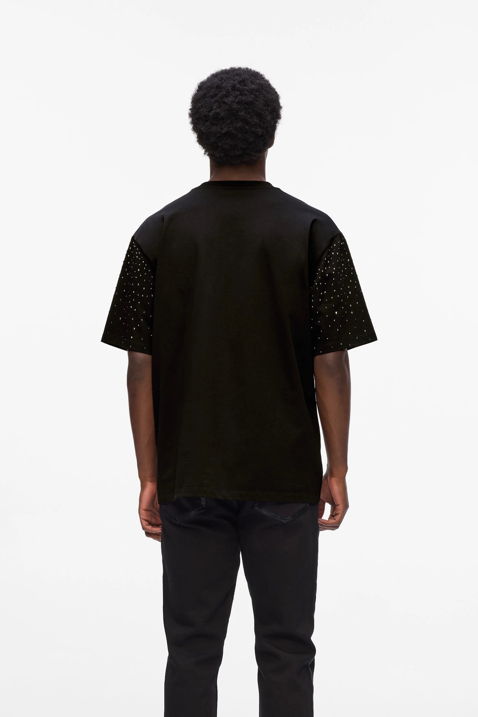 Karl Lagerfeld Mens Crystal Rain T-Shirt In Black